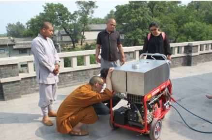 北京龍泉寺配備高壓細水霧滅火裝置(圖片來自學誠法師)