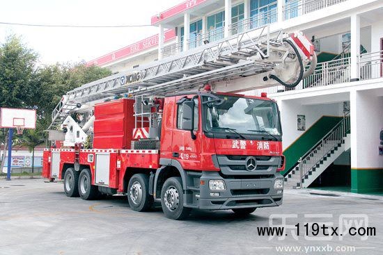 42米登高平臺消防車可用于高空救援,還可撲救高層建筑火災